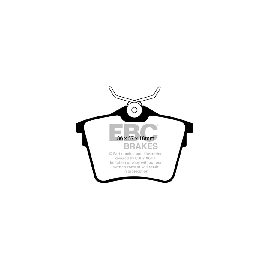 EBC DP31551C Citroen Peugeot Redstuff Rear Brake Pads (Inc. C5 & Peugeot 407) 2 | ML Performance UK Car Parts
