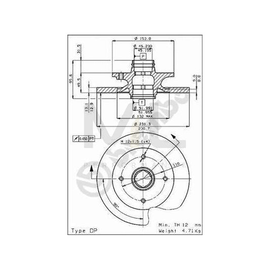BREMBO 08.4469.10 Brake Disc for MAZDA 626 I Saloon (CB) Solid | ML Performance Car Parts