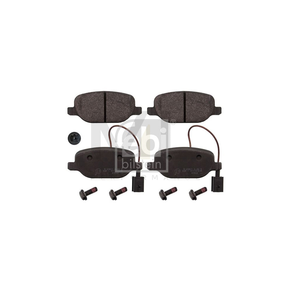 Febi Bilstein 116002 Brake Pad Set Rear Axle, Incl. Wear Warning Contact, With Bolts/Screws | ML Performance Car Parts