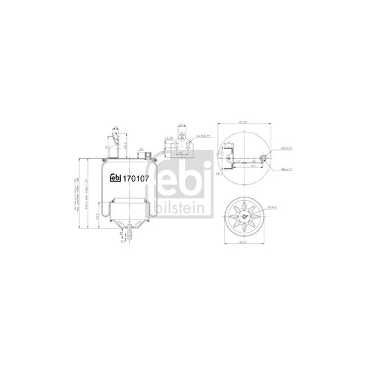 Febi Bilstein 170107 Boot, Air Suspension