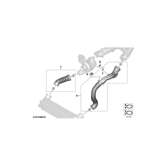 Genuine BMW 11617800143 E92 E91 Charge Air Line (Inc. 330d, 330xd & 325d) | ML Performance UK Car Parts
