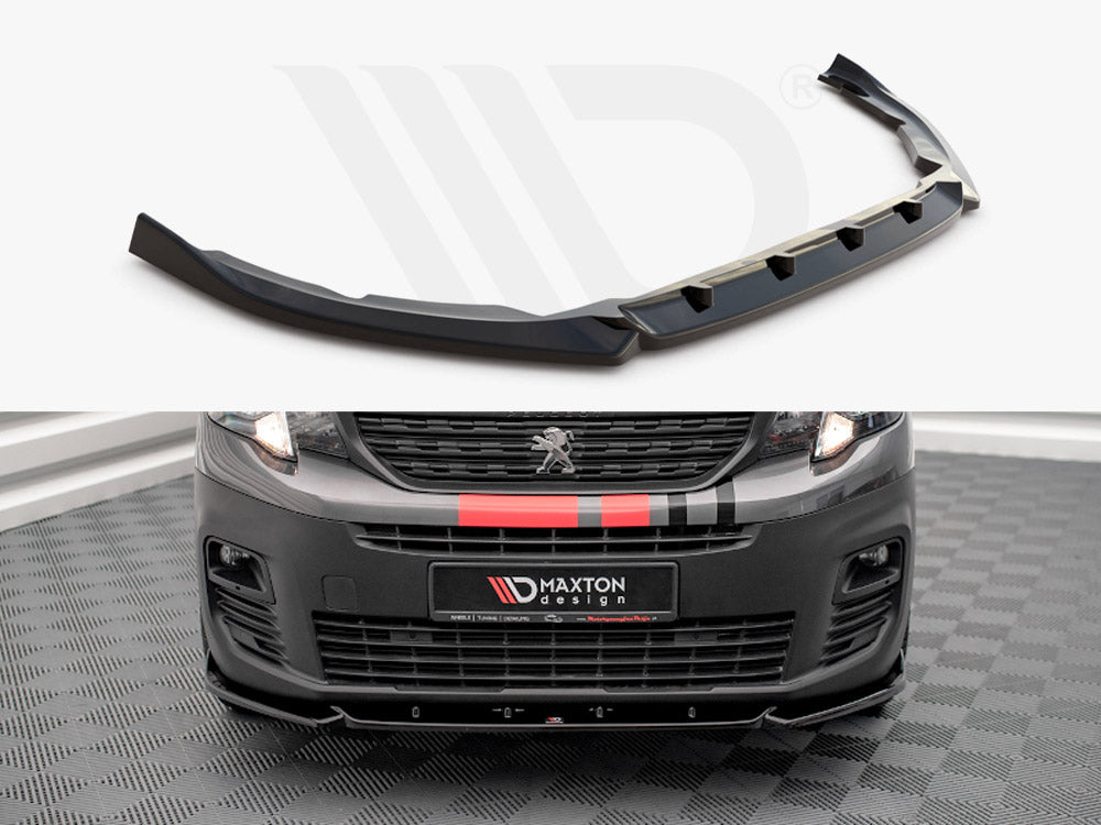 Maxton Design PE-PA-3-FD1T Front Splitter Peugeot Partner MK3 (2018-) | ML Performance UK Car Parts
