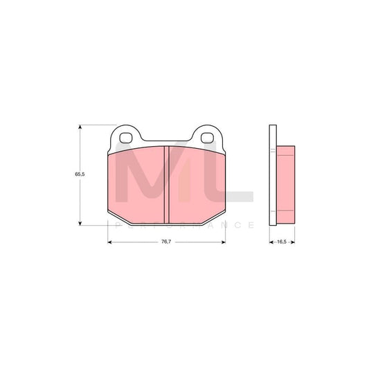 TRW Gdb611 Brake Pad Set Not Prepared For Wear Indicator | ML Performance Car Parts