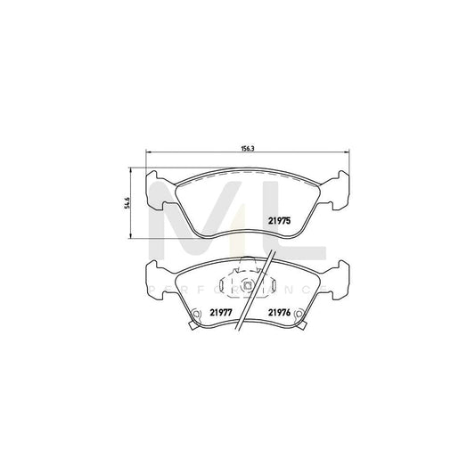 Brembo P 83 041 Brake Pad Set For Toyota Avensis With Acoustic Wear Warning | ML Performance Car Parts