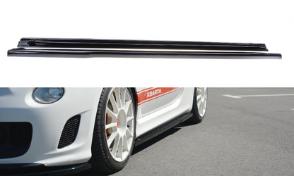 Maxton Design FI-500-ABARTH-SD1T Side Skirts Diffusers Fiat 500 Abarth MK1 | ML Performance UK Car Parts