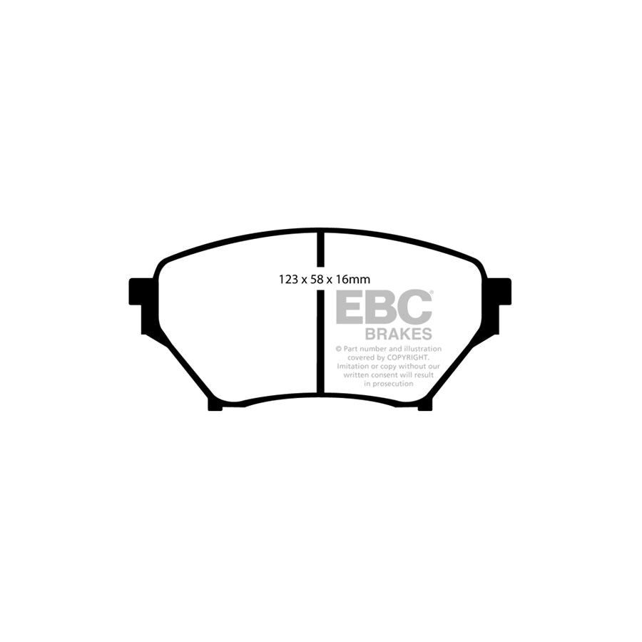 EBC DP41452R Mazda MX5 Mk2 Yellowstuff Front Brake Pads - Akebono Caliper 2 | ML Performance UK Car Parts