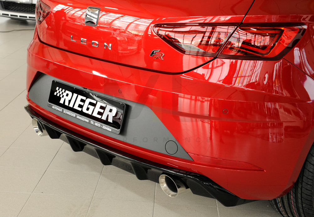 Rieger 00088133 SEAT 5F Leon FR Rear Diffuser 9 | ML Performance UK Car Parts
