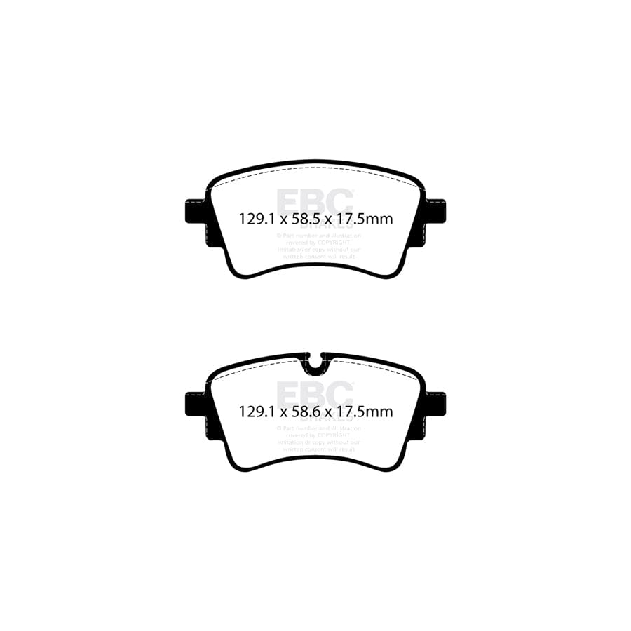 EBC DP22435 Audi B9 C8 D5 Greenstuff Rear Brake Pads - TRW Caliper (Inc. A4, A5, A6, A7, A8) 2 | ML Performance UK Car Parts