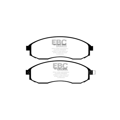 EBC DP61489 Mitsubishi L 200 96-06 Greenstuff Front Brake Pads 2 | ML Performance UK Car Parts