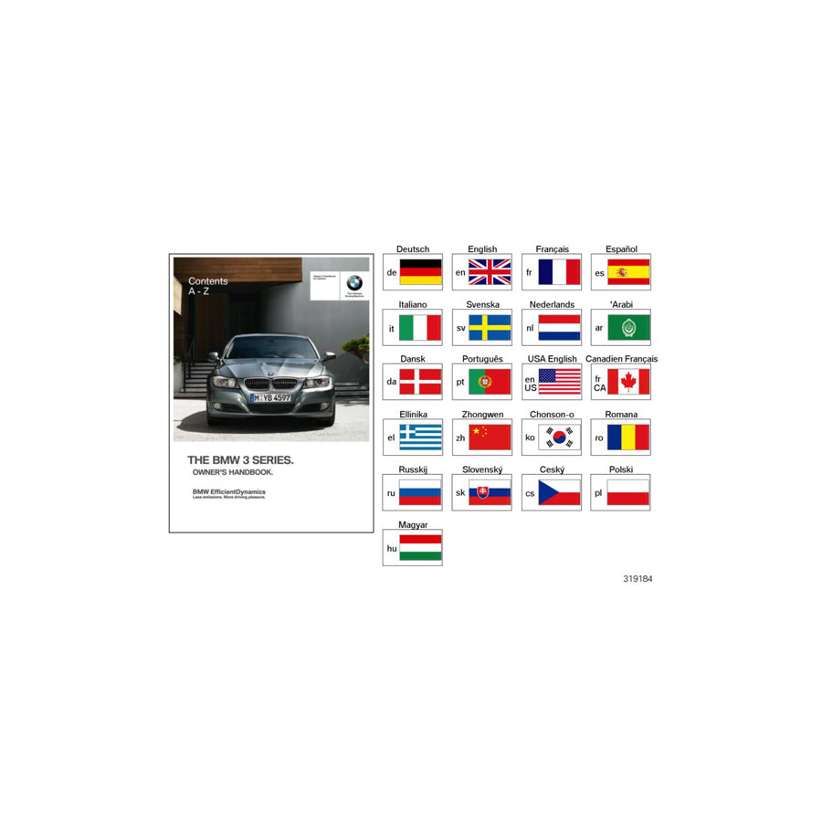 Genuine BMW 01410012926 E90 E91 Owner'S Manual E90, E91 W/O Idrive EN US, MJ 2007 (Inc. 328xi, 323i & 328i) | ML Performance UK Car Parts