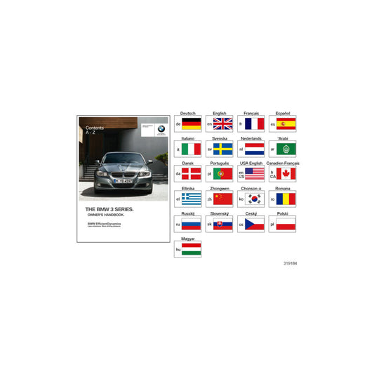 Genuine BMW 01410012926 E90 E91 Owner'S Manual E90, E91 W/O Idrive EN US, MJ 2007 (Inc. 328xi, 323i & 328i) | ML Performance UK Car Parts
