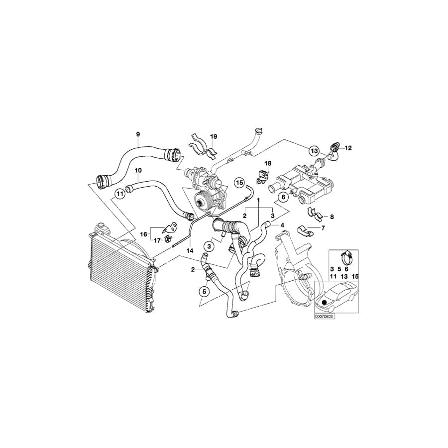 Genuine BMW 11727785370 E38 E89 Hose Clamp (Inc. Z4 28i, Z4 18i & Z4 20i) | ML Performance UK Car Parts