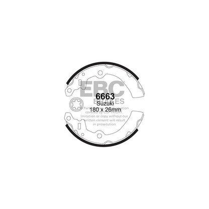 EBC 6663 Suzuki Rear Brake Shoes (Inc. Alto, Ignis, Wagon-R) 1 | ML Performance UK Car Parts