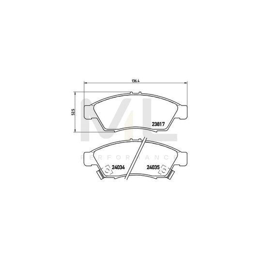 Brembo P 79 014 Brake Pad Set For Suzuki Liana With Acoustic Wear Warning | ML Performance Car Parts
