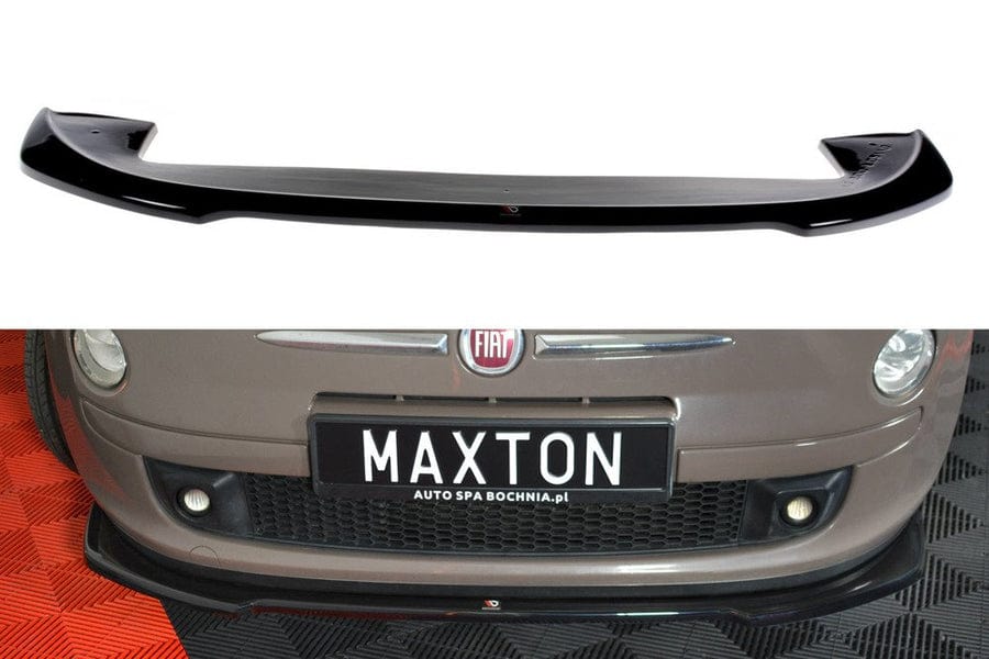 Maxton Design FI-500-FD2T Front Splitter V.2 Fiat 500 Hatchback (Pre-Facelift) | ML Performance UK Car Parts