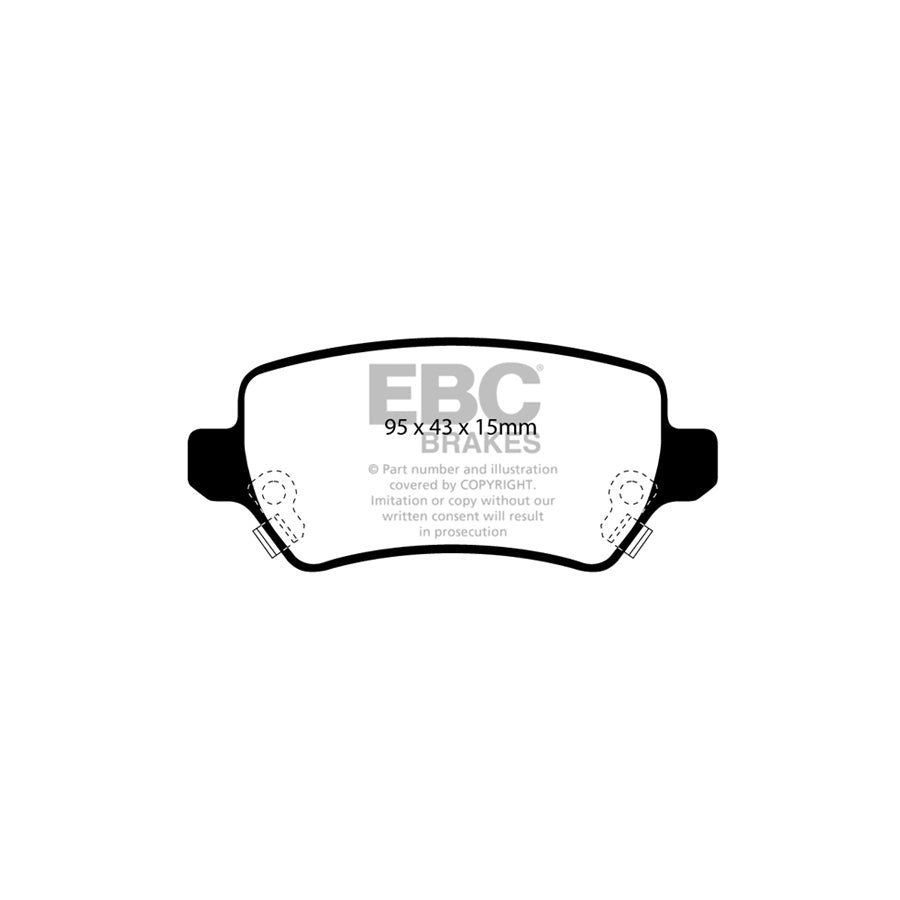 EBC DP41447R Holden Opel Vauxhall Yellowstuff Rear Brake Pads - Girling/TRW Caliper 2 | ML Performance UK Car Parts
