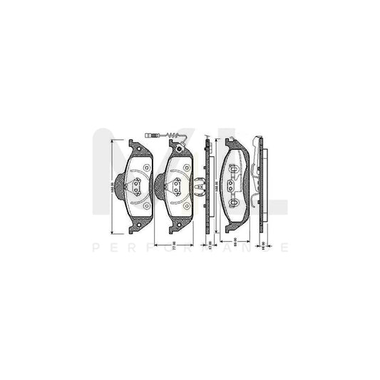 Bosch 0986Tb2781 Brake Pad Set Suitable For Mercedes-Benz Ml-Class (W163) Incl. Wear Warning Contact, With Accessories  | ML Performance Car Parts