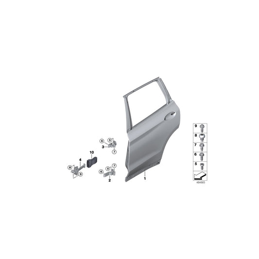 Genuine BMW 51227390687 G01 G02 Rear Door Brake (Inc. X3 30i, X4 25dX & X3 30iX) | ML Performance UK