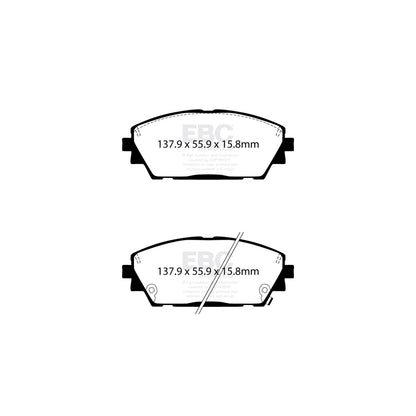 EBC DP22416 Mazda 3 Greenstuff Front Brake Pads - ATE Caliper 2 | ML Performance UK Car Parts