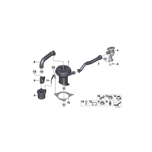 Genuine BMW 11727577714 E90 E84 Bracket Secondary Air Filter (Inc. 320i & X1 18i) | ML Performance UK Car Parts