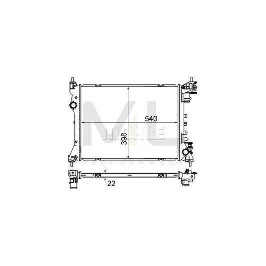 MAHLE ORIGINAL CR 2056 000S Engine radiator Brazed cooling fins | ML Performance Car Parts