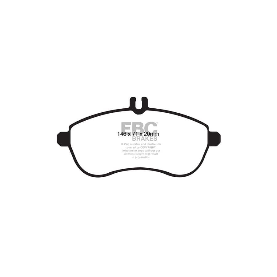 EBC PD02KF579 Mercedes-Benz C207 R172 Redstuff Front Brake Pad & Plain Disc Kit 2 | ML Performance UK Car Parts