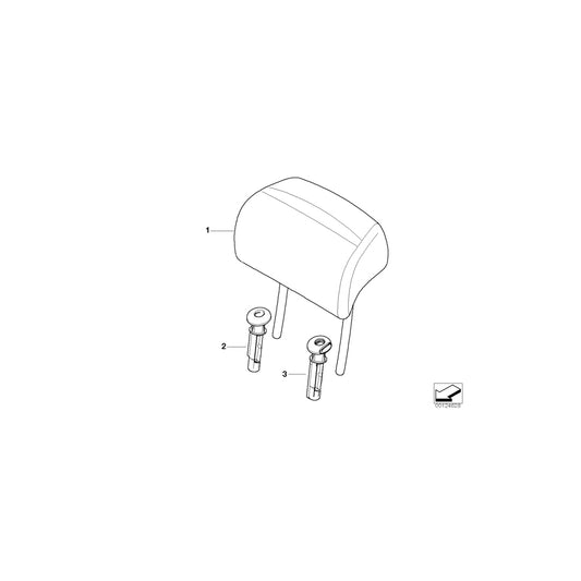 Genuine BMW 52209113754 E61 E60 Headrest Leather SCHWARZ (Inc. 530xi, 550i & 523i) | ML Performance UK