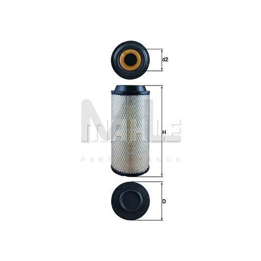 MAHLE ORIGINAL LX 1687 Air Filter Filter Insert | ML Performance Car Parts