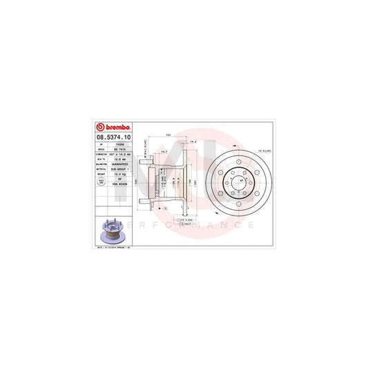 BREMBO 08.5374.10 Brake Disc for IVECO Daily Solid | ML Performance Car Parts