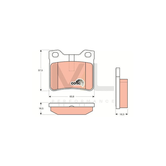 TRW Cotec Gdb1276 Brake Pad Set Not Prepared For Wear Indicator | ML Performance Car Parts