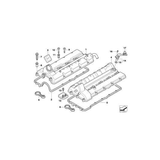 Genuine BMW 11122248203 E38 E65 Gasket Steel (Inc. 740d) | ML Performance UK Car Parts
