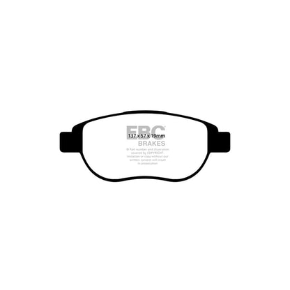 EBC PD03KF339 Citroen Peugeot Yellowstuff Front Brake Pad & Plain Disc Kit - Girling/TRW/Bendix/Bosch Caliper 2 | ML Performance UK Car Parts