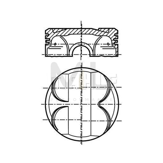 MAHLE ORIGINAL 081 PI 00101 001 Piston 84,25 mm, without cooling duct | ML Performance Car Parts
