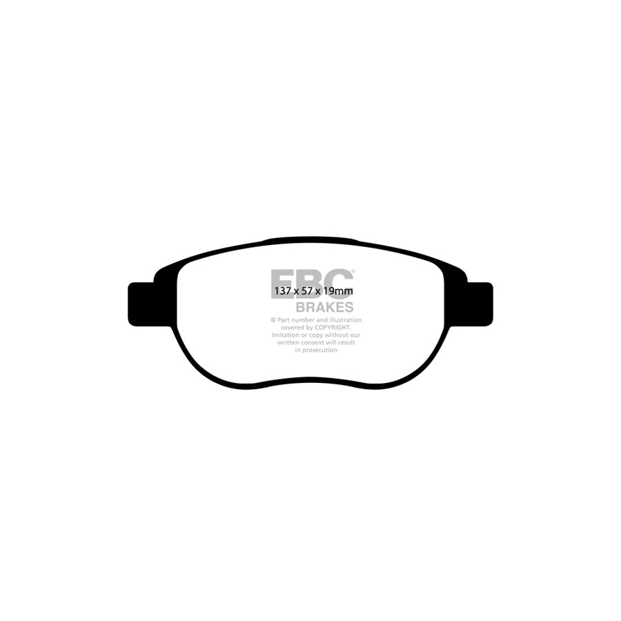 EBC PD01KF337 Citroen Peugeot Greenstuff Front Brake Pad & Plain Disc Kit  - Girling/TRW/Bendix/Bosch Caliper 2 | ML Performance UK Car Parts