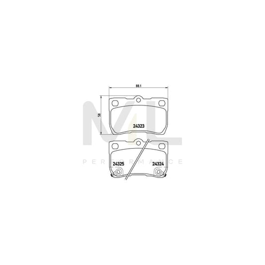 Brembo P 83 073 Brake Pad Set With Acoustic Wear Warning | ML Performance Car Parts