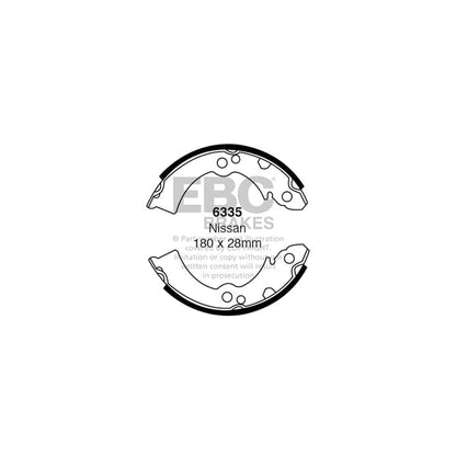 EBC 6335 Nissan Rear Brake Shoes (Inc. Figaro & Micra K10) 1 | ML Performance UK Car Parts