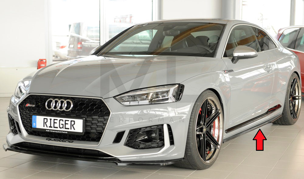 Rieger 00088208 Audi B9 F5 RS5 Side Skirt Splitter 9 | ML Performance UK Car Parts