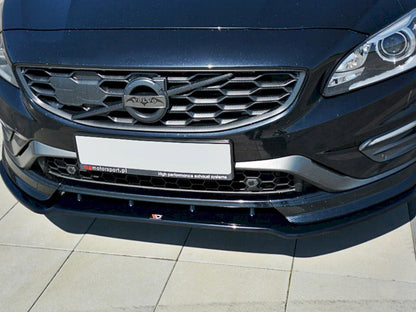 Maxton Design VO-V60-1F-PS-FD1T Front Splitter V.1 Volvo V60 Polestar Facelift | ML Performance UK Car Parts