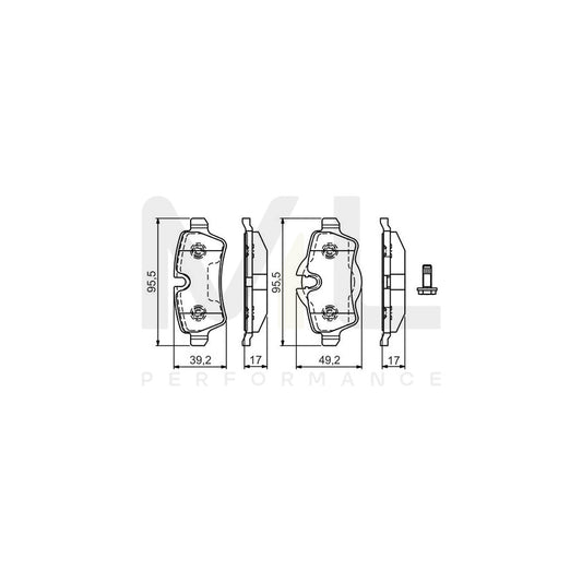 Bosch 0986Tb3171 Brake Pad Set With Bolts  | ML Performance Car Parts