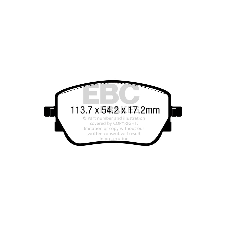 EBC DP32391C Mercedes-Benz W/V177 C/X118 Redstuff Rear Brake Pads - CBI Caliper 2 | ML Performance UK Car Parts