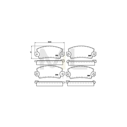 Brembo P 68 001 Brake Pad Set With Acoustic Wear Warning | ML Performance Car Parts