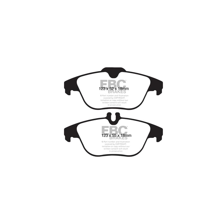 EBC PD01KR494 Mercedes-Benz W/S/C204 A/C207 Greenstuff Rear Brake Pad & Plain Disc Kit 2 | ML Performance UK Car Parts