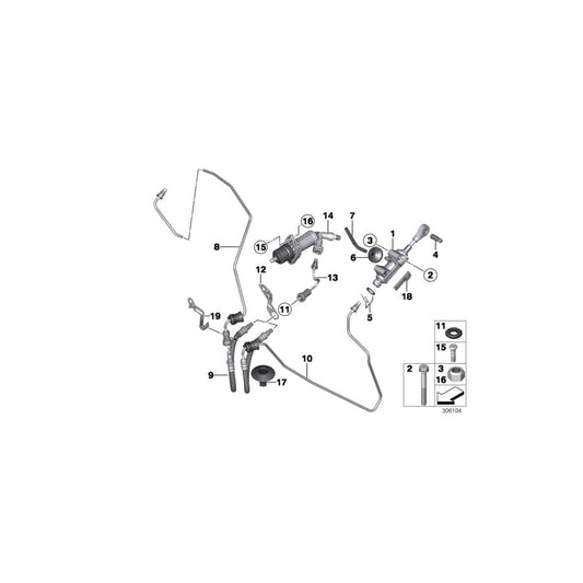 Genuine BMW 21526865413 F34 F30 F20 Pipe (Inc. 428iX, 335iX & 320dX) | ML Performance UK Car Parts