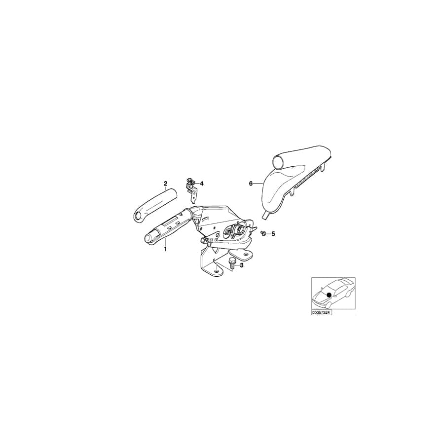 Genuine BMW 34416753617 E52 Leather Handbrake Lever CREMATA (Inc. ALPINA V8 & Z8) | ML Performance UK Car Parts