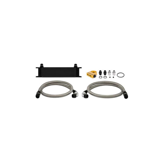 Mishimoto MMOC-UTBK Universal Thermostatic 10 Row Oil Cooler Kit - Black