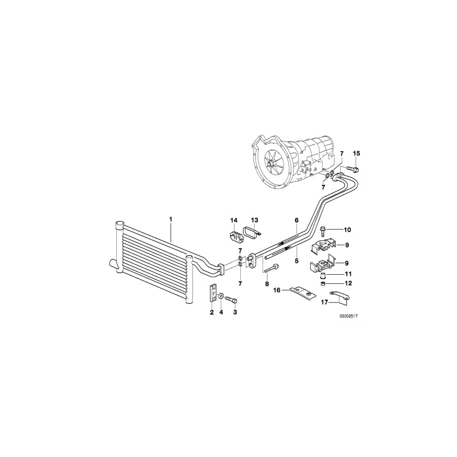 Genuine BMW 17221737841 E38 Oil Cooling Pipe Inlet A5S 310Z (Inc. 730i & 730iL) | ML Performance UK Car Parts