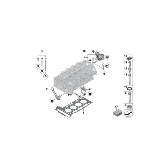 Genuine BMW 11122250713 F20 F21 Gasket Set Cylinder Head Asbestos Free (Inc. 316i, 116i & 118i) | ML Performance UK Car Parts