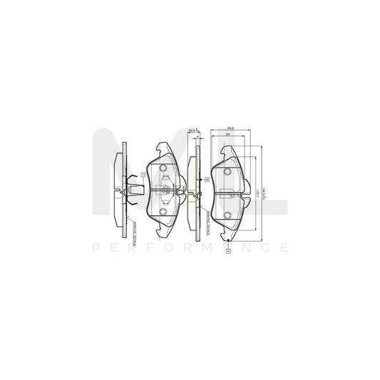 Bosch 0986Tb2030 Brake Pad Set Excl. Wear Warning Contact, With Accessories  | ML Performance Car Parts