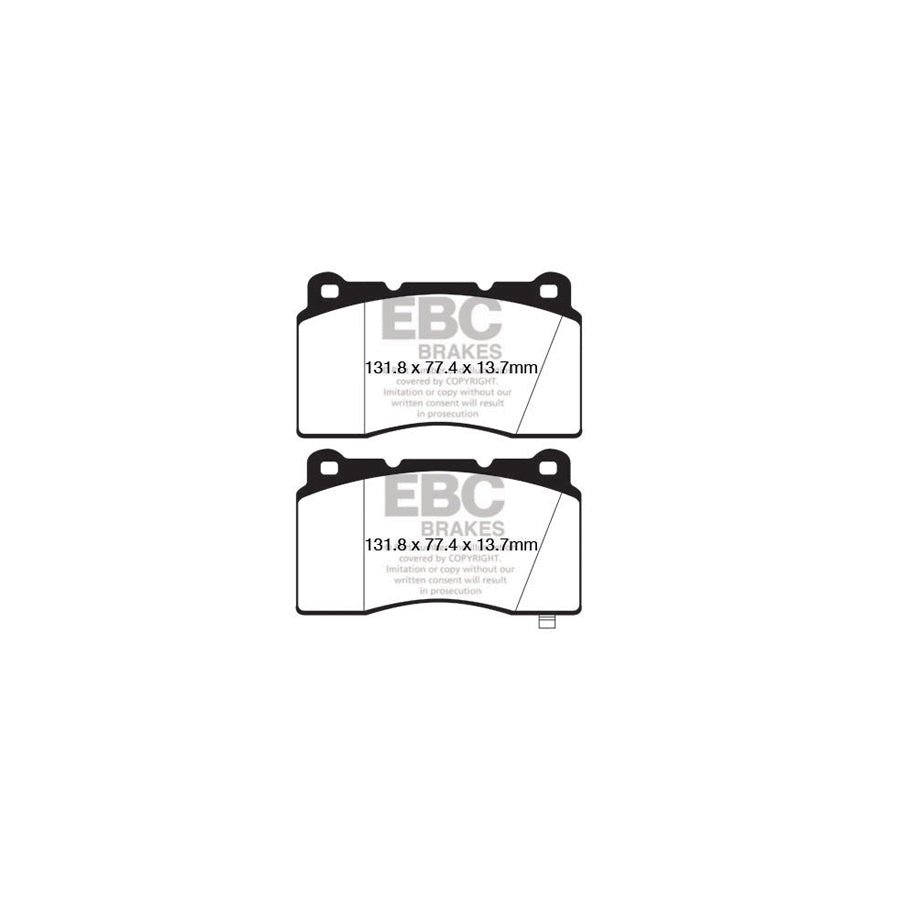 EBC DP32147C Chevrolet Holden Holden Hsv Hyundai Redstuff Front Brake Pads - Brembo Caliper 2 | ML Performance UK Car Parts