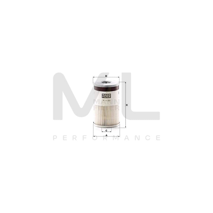 MANN-FILTER P 11 001 x Fuel filter with seal | ML Performance Car Parts